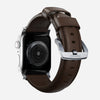 Traditional strap rustic brown silver hardware 40mm   