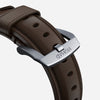 Traditional strap rustic brown silver hardware 40mm   