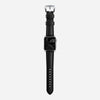 Traditional strap black leather silver hardware 40mm   