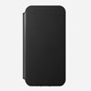 Rugged folio horween leather black iphone 12      