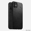 Rugged folio horween leather black iphone 12      