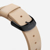 Modern slim strap horween leather natural black hardware  