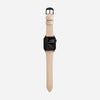 Modern slim strap horween leather natural black hardware  