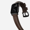 Traditional strap rustic brown black hardware    