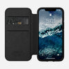 Rugged folio magsafe horween leather black iphone 12 mini    